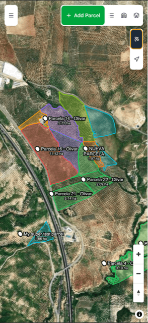 Koru Farm mobile app showing a farmer recording a treatment by voice