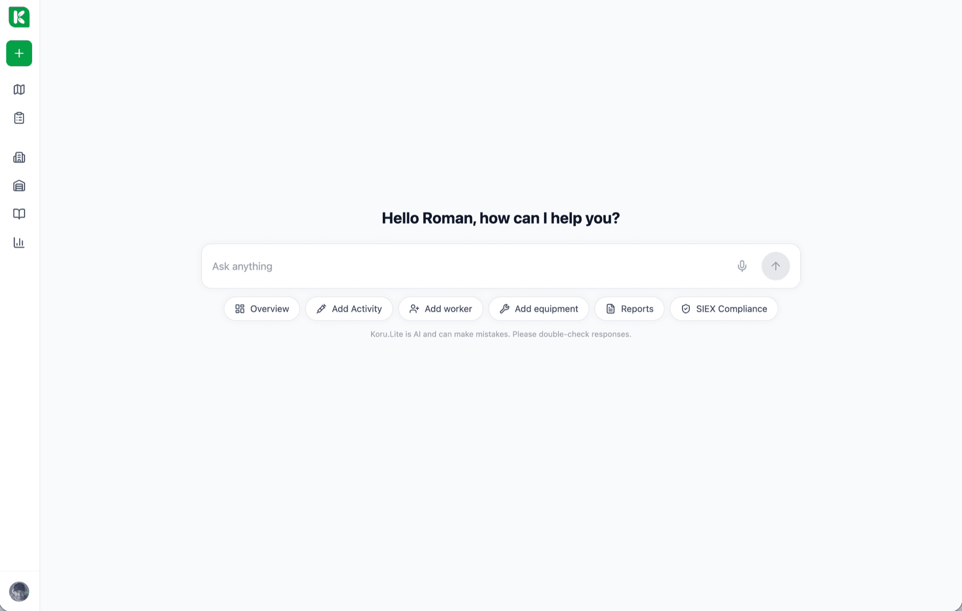Voice input screen with live waveform animation. Speech bubble reading 'I applied Mancozeb on Olivar Norte this morning, two litres.' Below: live structured form being populated — Product: Mancozeb 80% WP, Parcel: Olivar Norte, Volume: 2 L.